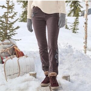 Sundance velvet teal embroidered jeans